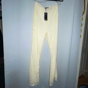 NASTY GAL CREAM COLORED FUN FLARE PANTS🤩